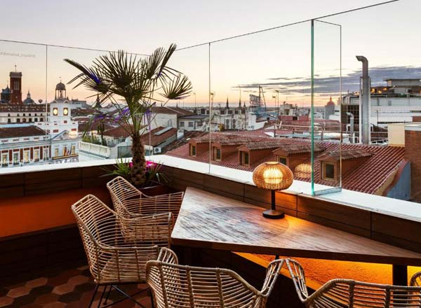 Rooftop bar Doñaluz in Madrid