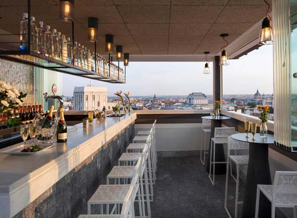 Rooftop bar La Terraza de Hotel Emperador in Madrid