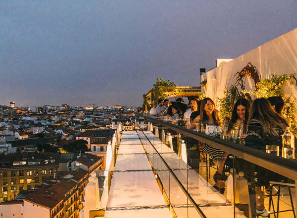 Rooftop bar Nice To Meet You at Dear Hotel Madrid in Madrid