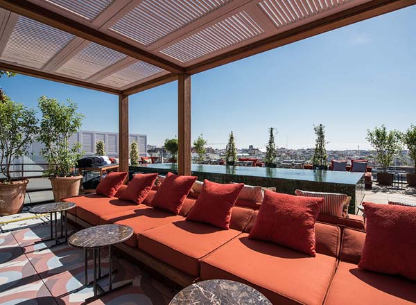 Rooftop bar Picos Pardos Sky Lounge by Martini in Madrid