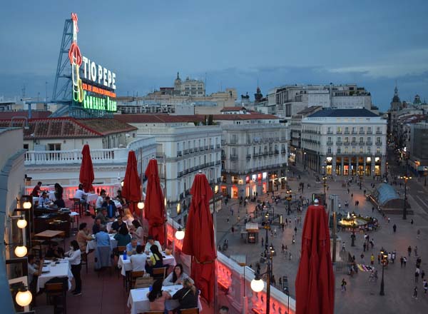 Rooftop bar Restaurante Terraza Puertalsol in Madrid