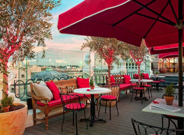 Rooftop bar Terraza at The Principal Madrid Hotel in Madrid