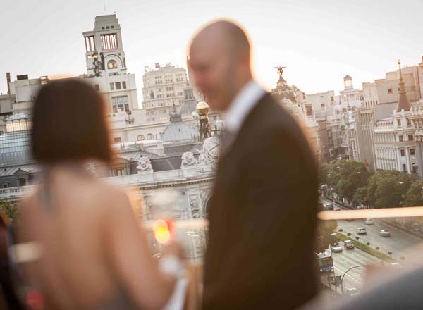 Rooftop bar Terraza Cibeles in Madrid