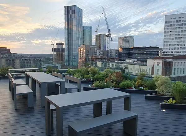 Rooftop bar Climat in Manchester
