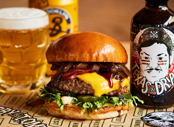 Rooftop bar Honest Burgers in Manchester