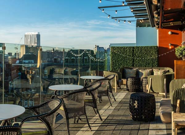 Rooftop bar King Street Townhouse in Manchester