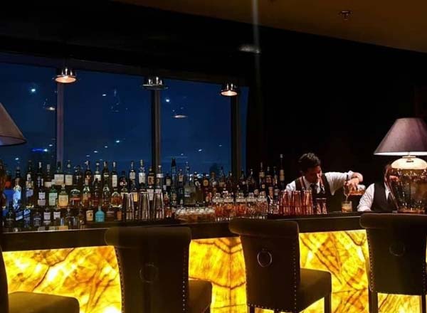 Rooftop bar Top of the Alpha in Manila