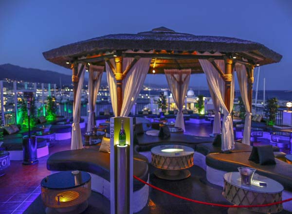 Rooftop bar Pangea in Marbella