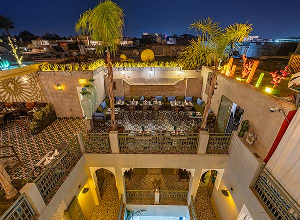 Rooftop bar Koulchi Zine in Marrakech