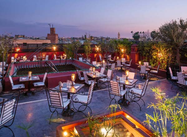 Rooftop bar Le Foundouk in Marrakech