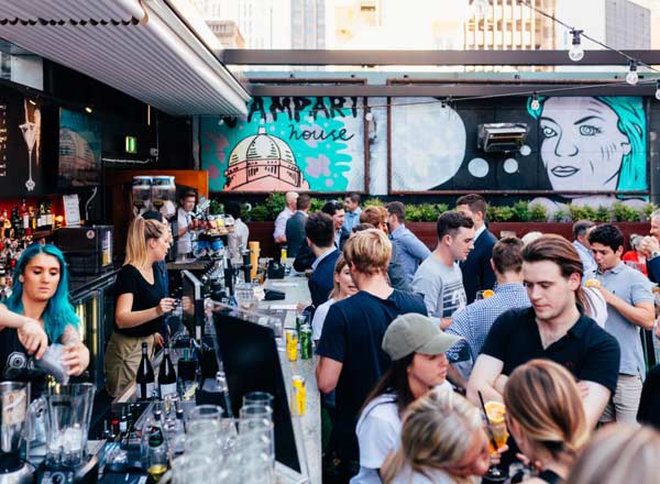 Bar en la azotea Campari House en Melbourne