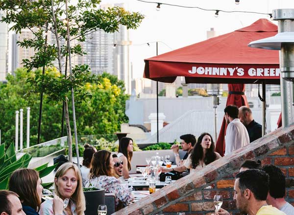 Rooftop bar Johnny's Green Room in Melbourne