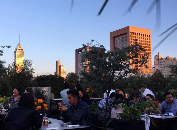 Rooftop bar La Azotea de Barrio Alameda in Mexico City