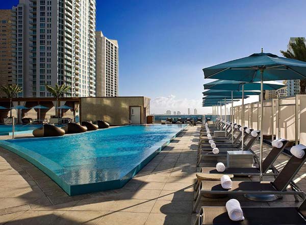 Rooftop bar Area 31 at the Epic Hotel in Miami