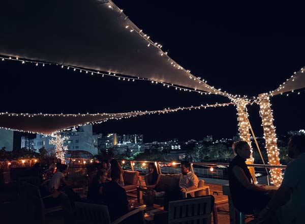 Rooftop bar SKY YARD in Miami