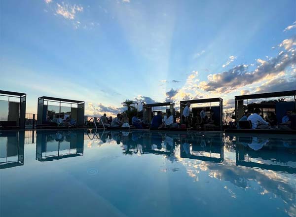 Rooftop bar Ceresio 7 in Milan