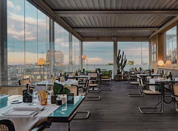 Rooftop bar A Riccione Terrazza 12 in Milan