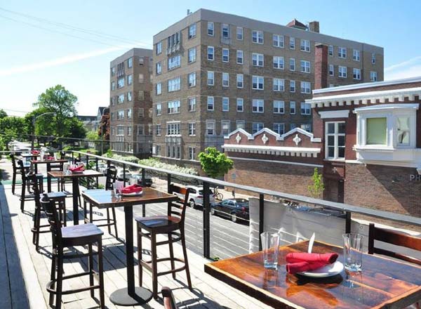 Rooftop bar Pizza Man in Milwaukee