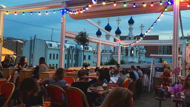 Rooftop bar Schastye Rooftop Bar Restaurant in Moscow