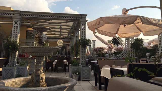 Rooftop bar Turandot Restaurant in Moscow