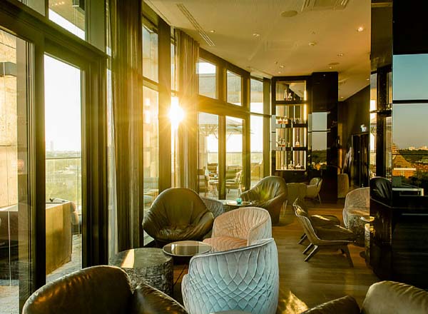 Rooftop bar Cloud One Bar at Motel One in Munich