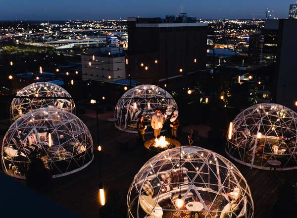 Rooftop bar Rooftop Lounge at Bobby Hotel in Nashville