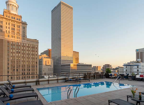 Rooftop bar Above the Grid at NOPSI Hotel in New Orleans