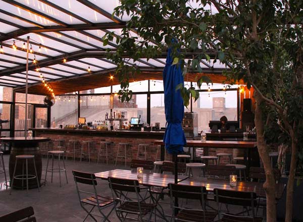 Rooftop bar Berry Park in NYC