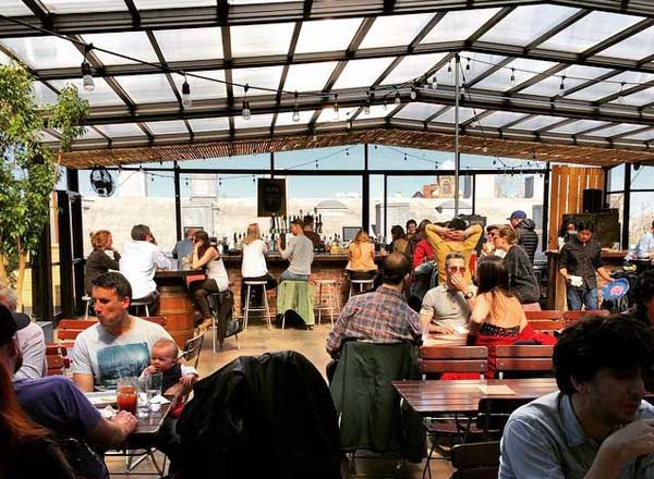 Rooftop bar Berry Park in NYC