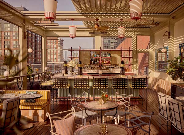 Rooftop bar Leonessa in NYC