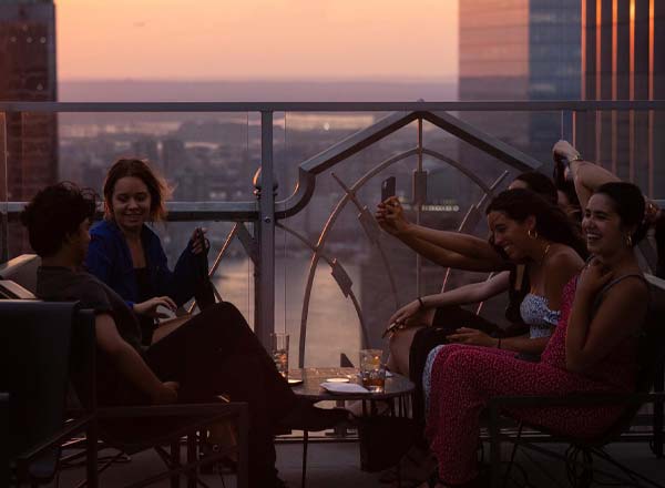 Rooftop bar Overstory in NYC