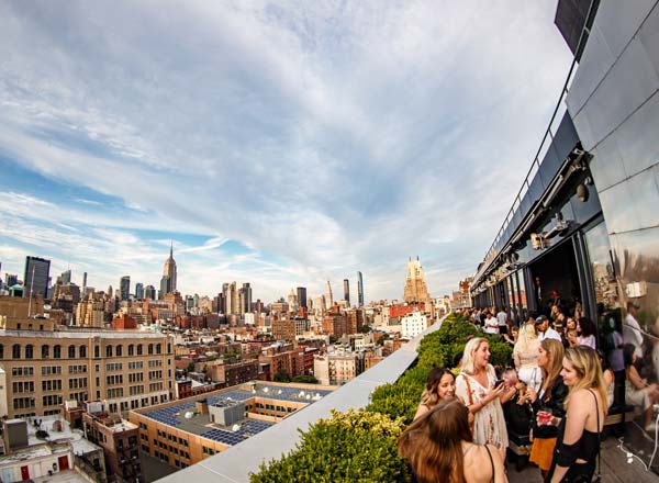 Rooftop bar PHD Rooftop Lounge at Dream Downtown in NYC