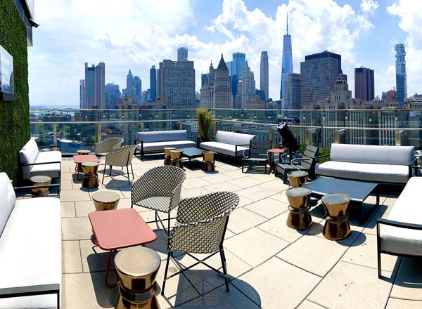 Rooftop bar The Crown in NYC