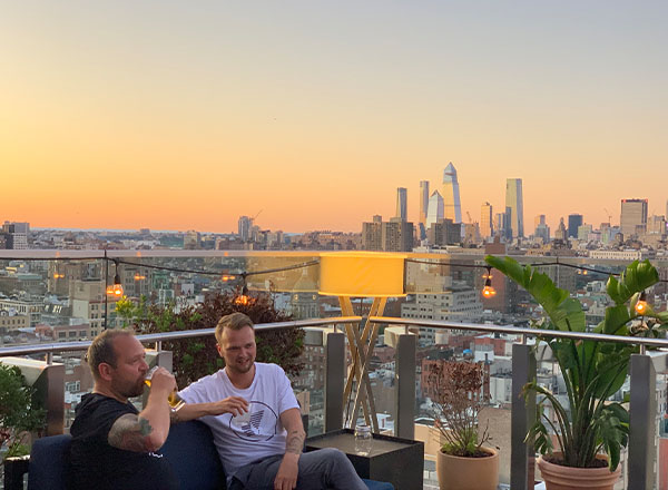 Rooftop bar The Crown in NYC