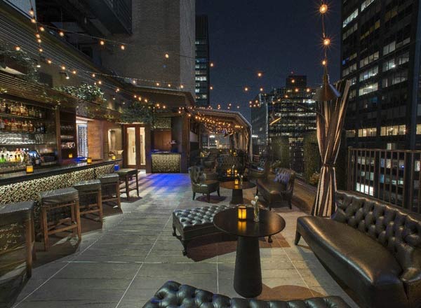 Rooftop bar Upstairs at the Kimberly in NYC
