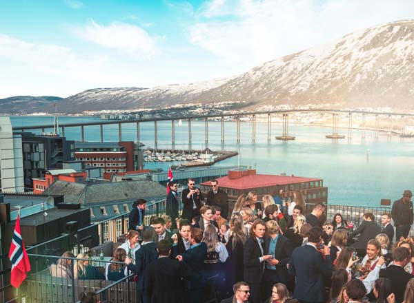 Rooftop bar Skybar at Clarion Hotel The Edge in Tromsø
