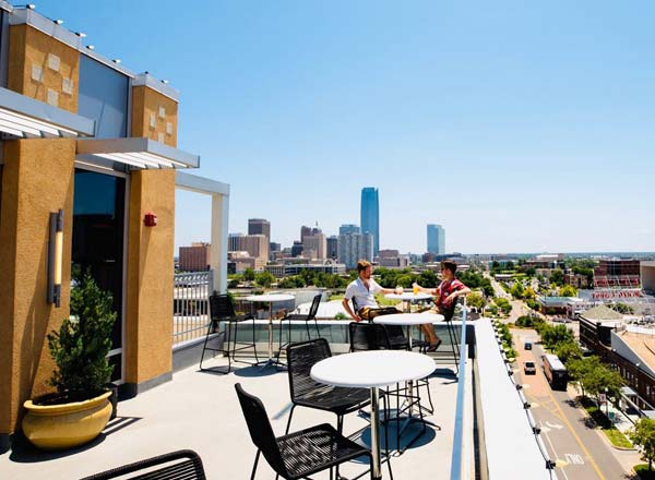 Rooftop bar O Bar in Oklahoma City