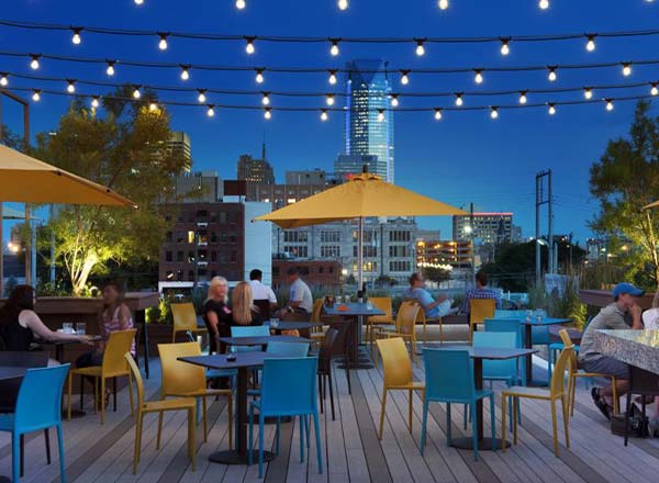 Rooftop bar Packard's in Oklahoma City