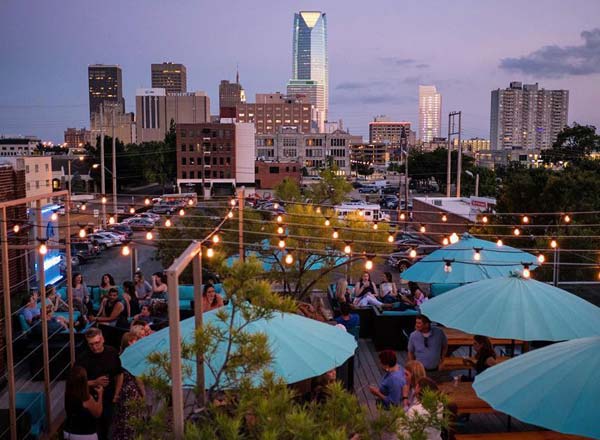 Rooftop bar Packard's in Oklahoma City