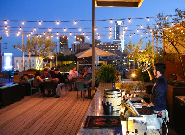 Rooftop bar Packard's in Oklahoma City