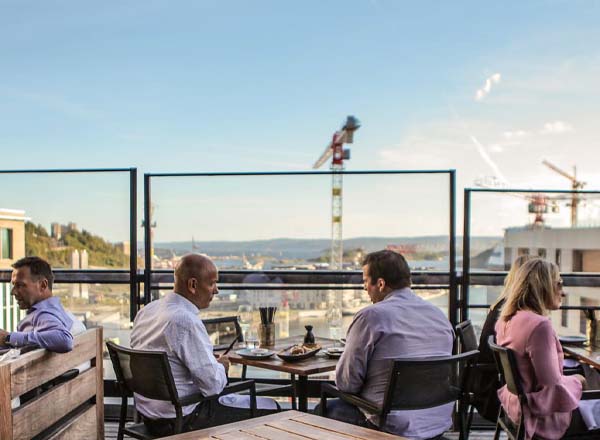 Rooftop bar Nodee Sky in Oslo