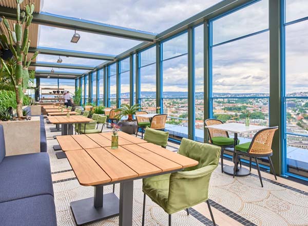 Rooftop bar The Top Restaurant, Bar & Terrace in Oslo
