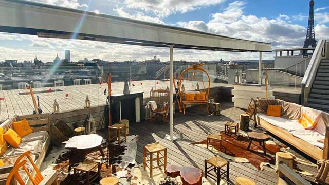 Rooftop bar Maison Blanche in Paris