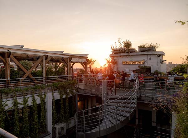 Rooftop bar Le Perchoir Ménilmontant in Paris