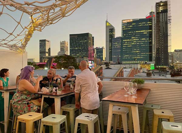 Rooftop bar Tiki as FK in Perth