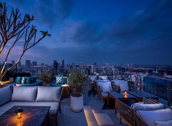 Rooftop bar HighGround Sky Bar in Phnom Penh