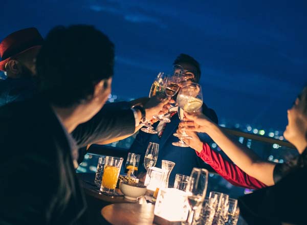 Rooftop bar Sora Skybar in Phnom Penh