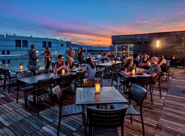 Rooftop bar Eliza Hot Metal Bistro in Pittsburgh