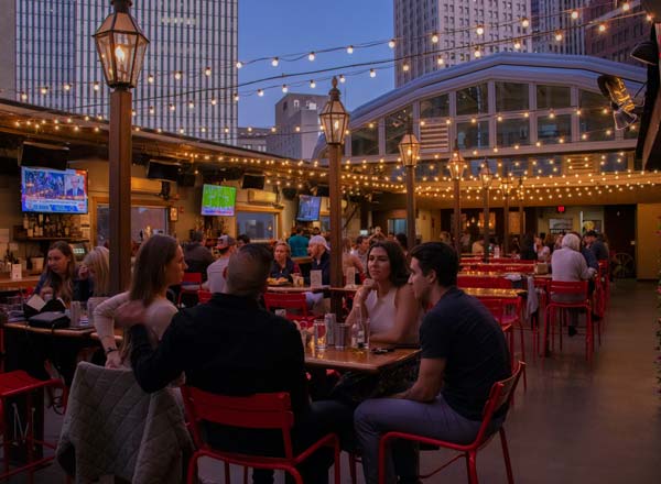 Rooftop bar Il Tetto at Sienna Mercato in Pittsburgh