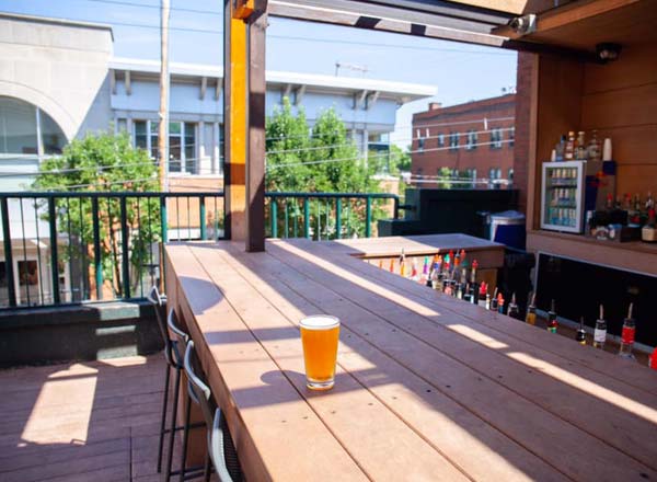 Rooftop bar Mario's East Side Saloon in Pittsburgh